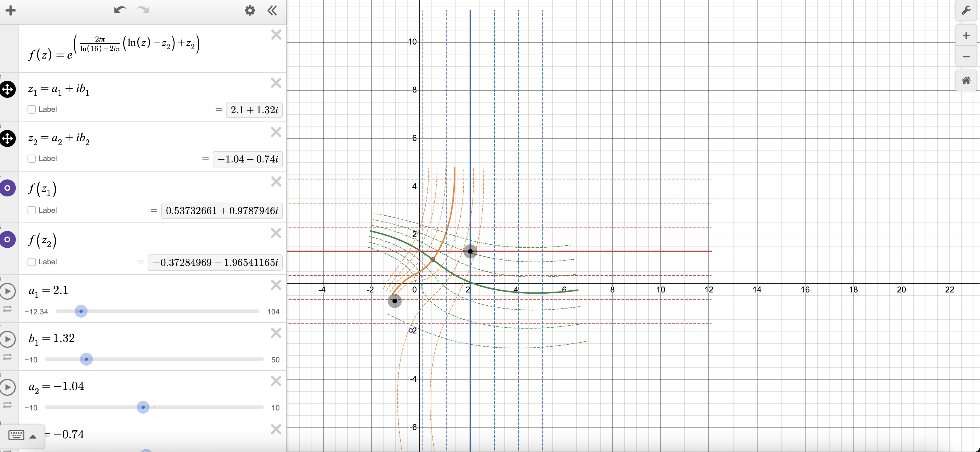 Conformal Map Desmos Plot