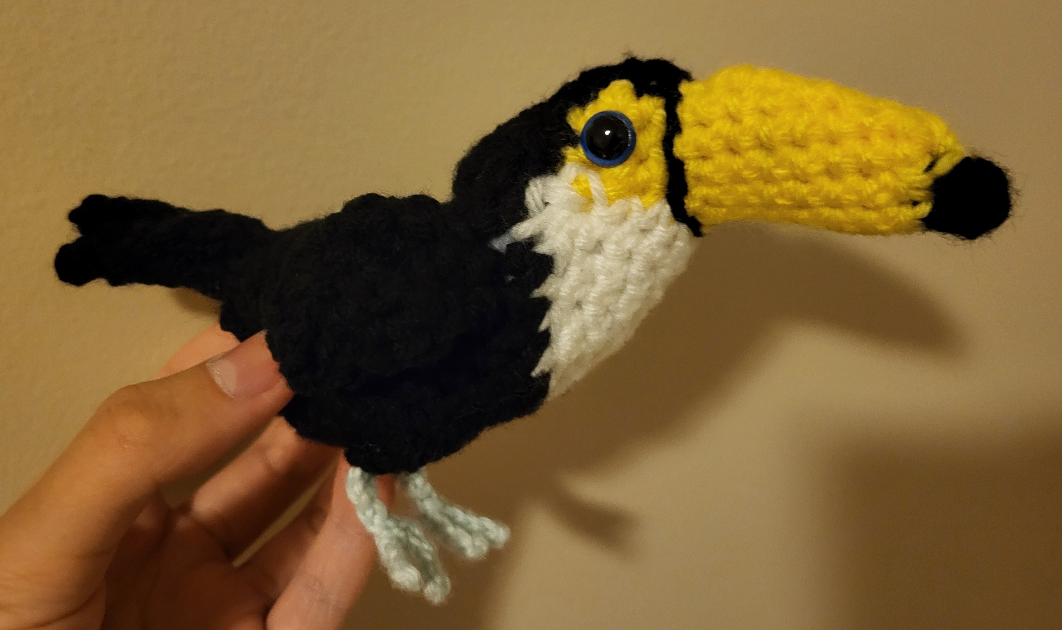 Crocheted toucan